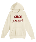 Luce Amorè Vintage Text Heavyweight Cream Hoodie