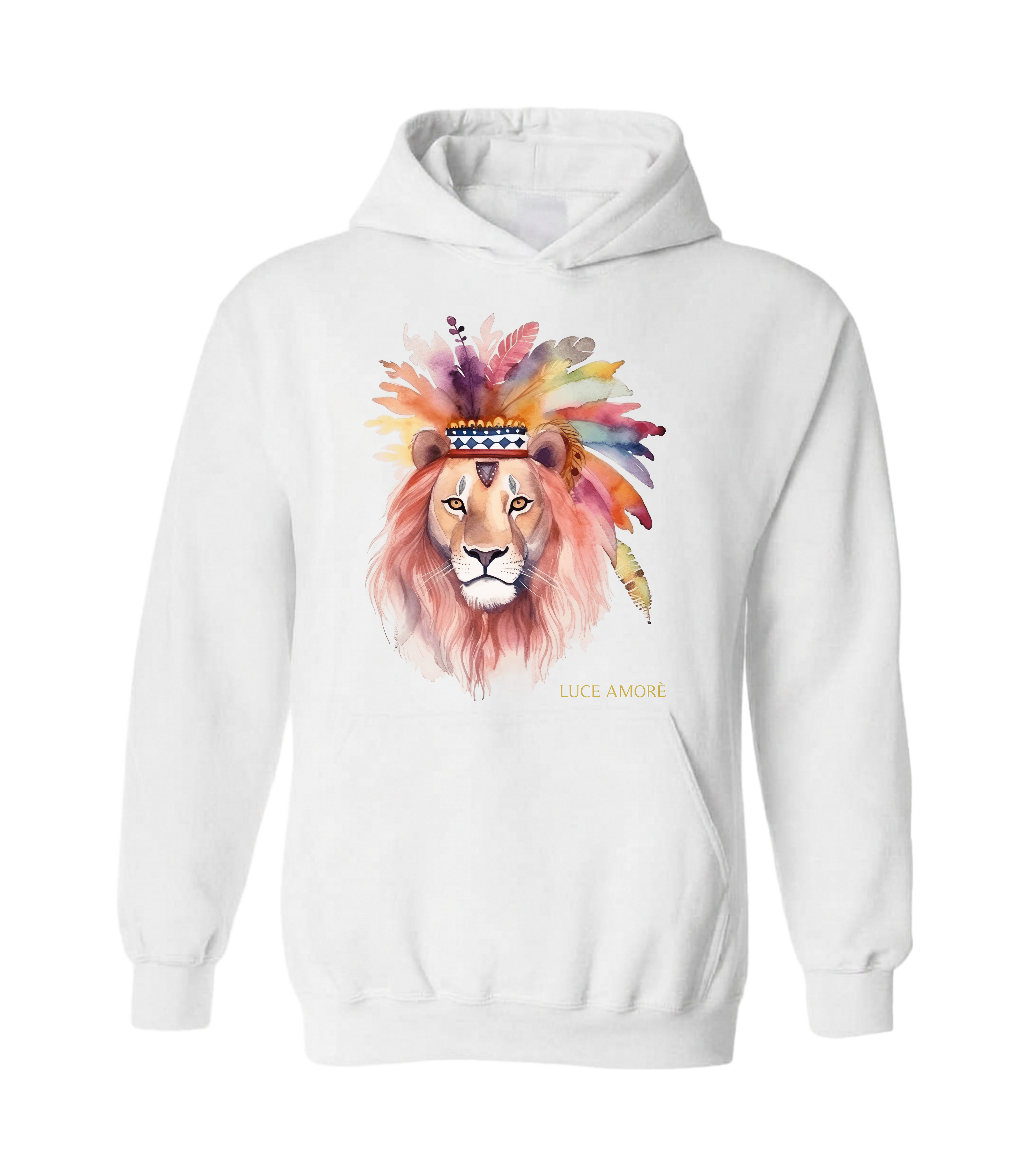 Luce Amorè Watercolor Lion Hoodie